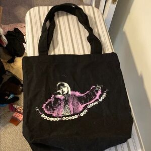 Taylor Swift Eras Tour Black Tote Bag with Ethereal Design